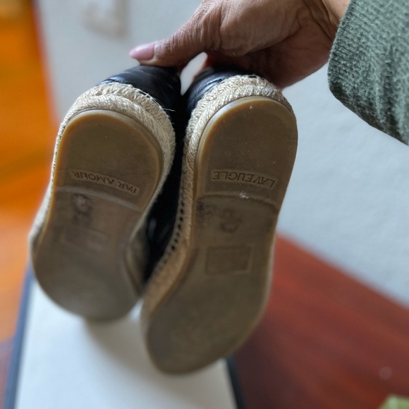 LEATHER ESPADRILLE WITH DOUBLE G - Picture 2 of 3